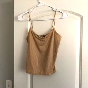 Size M tan crop tank top